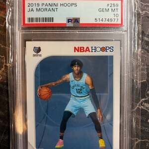 2019-20 Panini NBA Hoops Ja Morant Rookie Card #259 PSA 10 Gem Mint